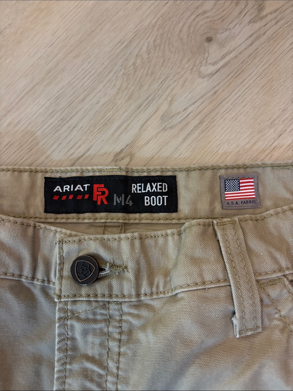 Ariat Jeans Mens FR M4 Relaxed Boot Flame Resistant Work Denim Khaki 32 x 38 - Picture 4 of 7